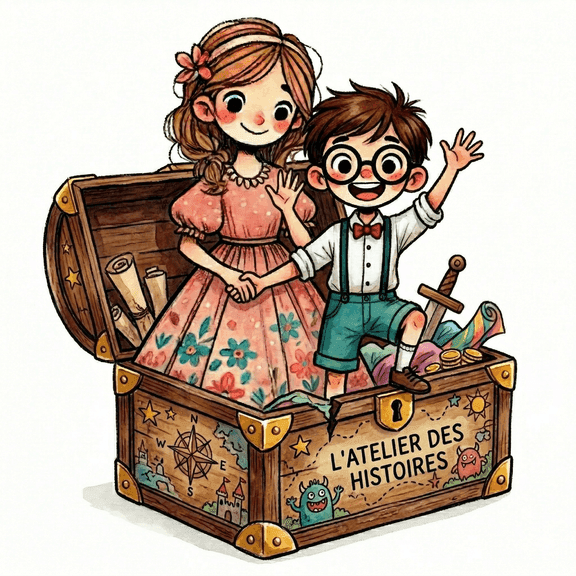 Soline et Malone sortent d'un coffre aux trésors magique